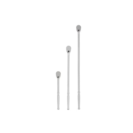 Tekton 1/2 Inch Drive Ratchet Set, 3-Piece (10-1/2, 18, 24 in.) SRH92005